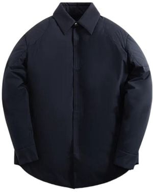 Jil Sander Lapel Long-Sleeved Down Jacket - Blue