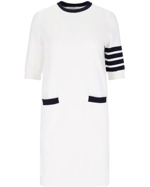 Thom Browne Hector-Motif Minidress - White