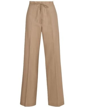 P.A.R.O.S.H. Drawstring Casual Trousers - Natural