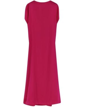 Dries Van Noten V-Neck Satin Dress - Pink