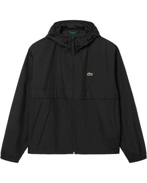 Lacoste Solid Color Windbreaker - Black