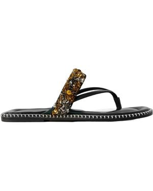 Dries Van Noten Sequin Slip-On Sandals - Multicolour
