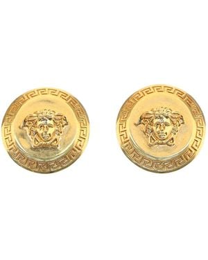 Versace Round Earrings - Metallic