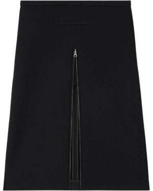 Courreges Heritage Crepe-Texture Midi Skirt - Black
