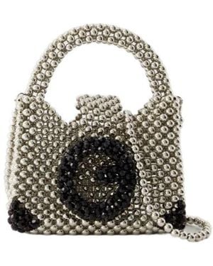 Germanier Beaded Clutch Bag - Black