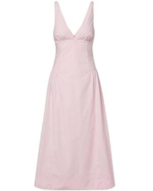 Posse Lindie Cotton Poplin Midi Dress - Pink