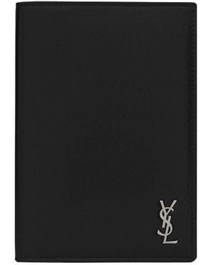 Saint Laurent Logo-Plaque Cardholder - Black