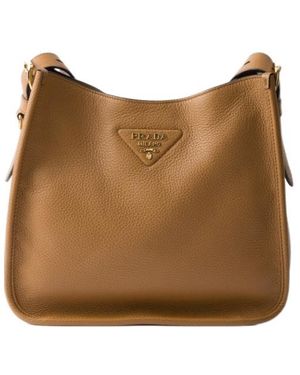 Prada Hobo Crossbody Bag - Brown