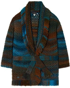 Alanui Kauai Shades Belted Cardigan - Gray