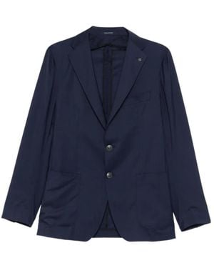 Tagliatore Button-Fastening Two-Pocket Jacket - Blue