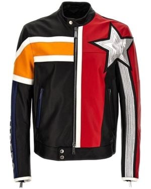 DSquared² Caten Leather Biker Jacket - Black