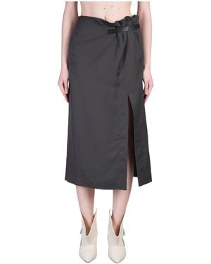 JW Anderson Jw Anderson Strap Detail Slit Skirt - Black