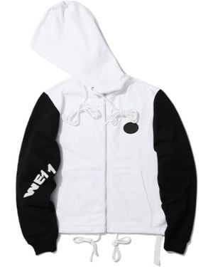 we11done Logo Hooded Casual Jacket - Black