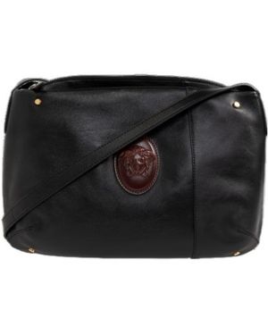 Versace Lou Nappa Shoulder Bag - Black