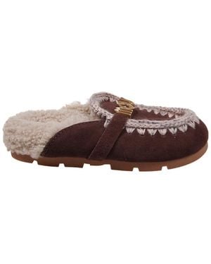 Mou Winter Bio Slip-On Slides - Brown