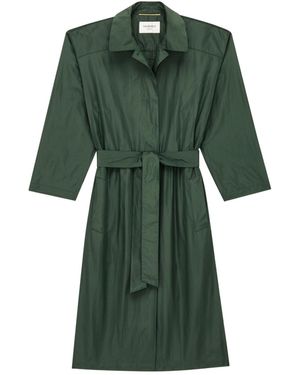 Saint Laurent Tie-Belt Trench Coat - Green
