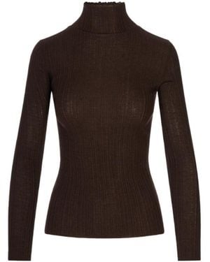 Agnona Turtleneck Sweater - Brown