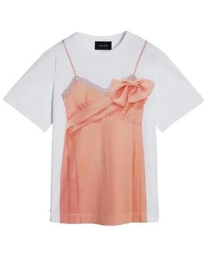 Simone Rocha Optical Illusion Print Crew Neck T-Shirt - White