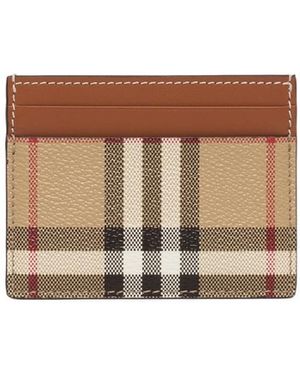 Burberry Check-Printed Card Holder - Brown