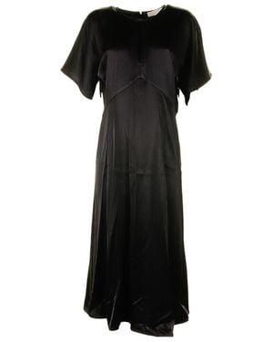 Michael Kors Michael Short-Sleeved Zipped Midi Dress - Black