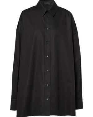 Wardrobe NYC Pointed Collar Long-Sleeved Shirt - Black