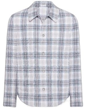 Thom Browne Plaid Utility Jacket - Blue