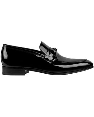 Gucci Almond Toe Slip-On Loafers - Black