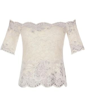 Rabanne Rabanne Lace Off-Shoulder Top - White