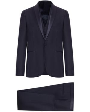 Tagliatore Single-Breasted Tuxedo - Blue