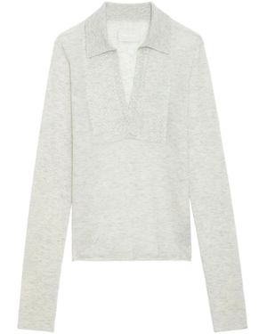 Zadig & Voltaire Sally Rhinestone-Embellished Cashmere Jumper - White