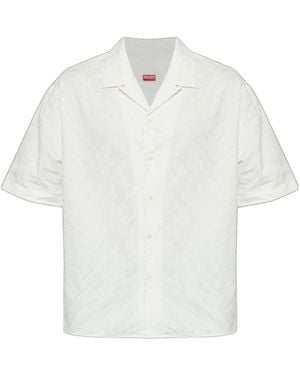 KENZO Button-Up Short-Sleeved Shirt - White