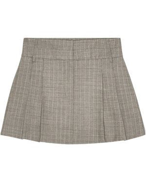 REMAIN Birger Pleated A-Line Skirt - Gray