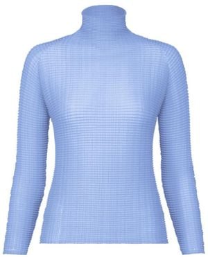 Issey Miyake Pleats 66 Blouse - Blue