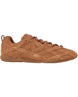 Represent Suede Paneled Low-Top Casual Sneakers - Brown