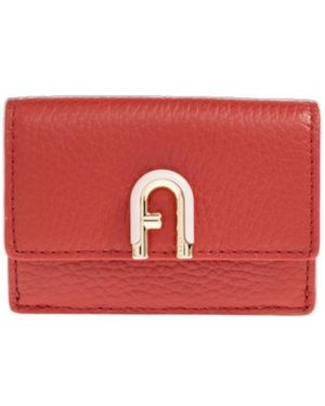 Furla Idea Logo Plaque Small Wallet - Red