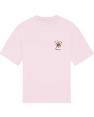 Drole de Monsieur Drle De Monsieur Crewneck Straight Hem T-Shirt - Pink