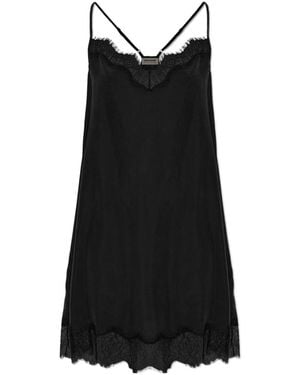 Zadig & Voltaire Draped Lace Dress - Black