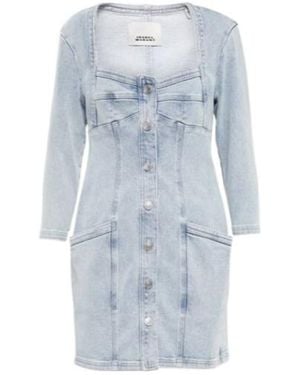 Isabel Marant Vona Denim Minidress - Blue