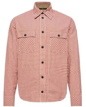 Moncler Long Sleeve Check Cotton Shirt - Pink