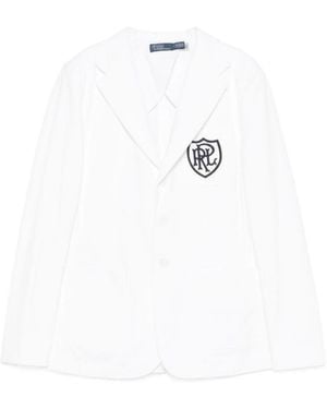 Ralph Lauren Logo-Patch Blazer - White