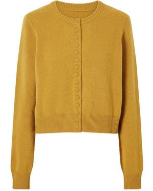 TOVE Wool And Cashmere Blend Cardigan - Yellow