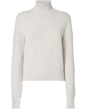 Fendi Long Sleeved High-Neck Jumper - White
