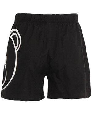 Moschino Logo Detail Shorts - Black