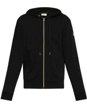 Moncler Zip-Up Hooded Cardigan - Black