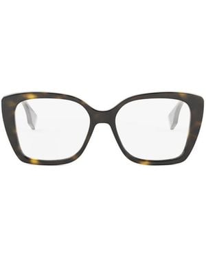 Fendi Eyewear Square Frame Glasses - Metallic