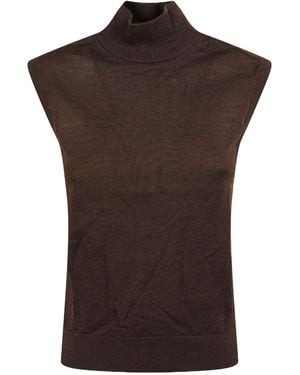 Polo Ralph Lauren Roll-Neck Sleeveless Top - Brown