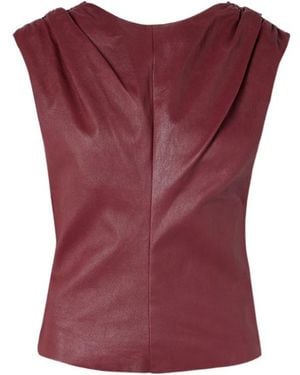 Stouls Dolores Gathered Leather Top
