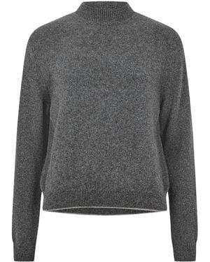 Jacquemus Half-High Neck Knitted Top - Grey