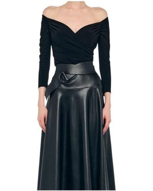 Norma Kamali Sweetheart Neckline Bodysuit - Black