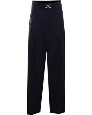 Twinset Wide-Leg Tailored Trousers - Blue